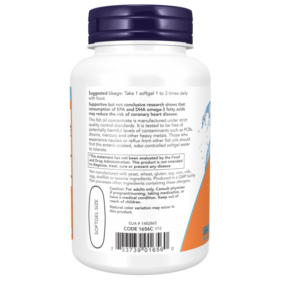 Омега-3 Now Foods Omega-3 180 EPA/120 DHA,180 капс.