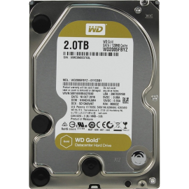 Жеский диск «Western Digital» Gold 2TB, WD2005FBYZ