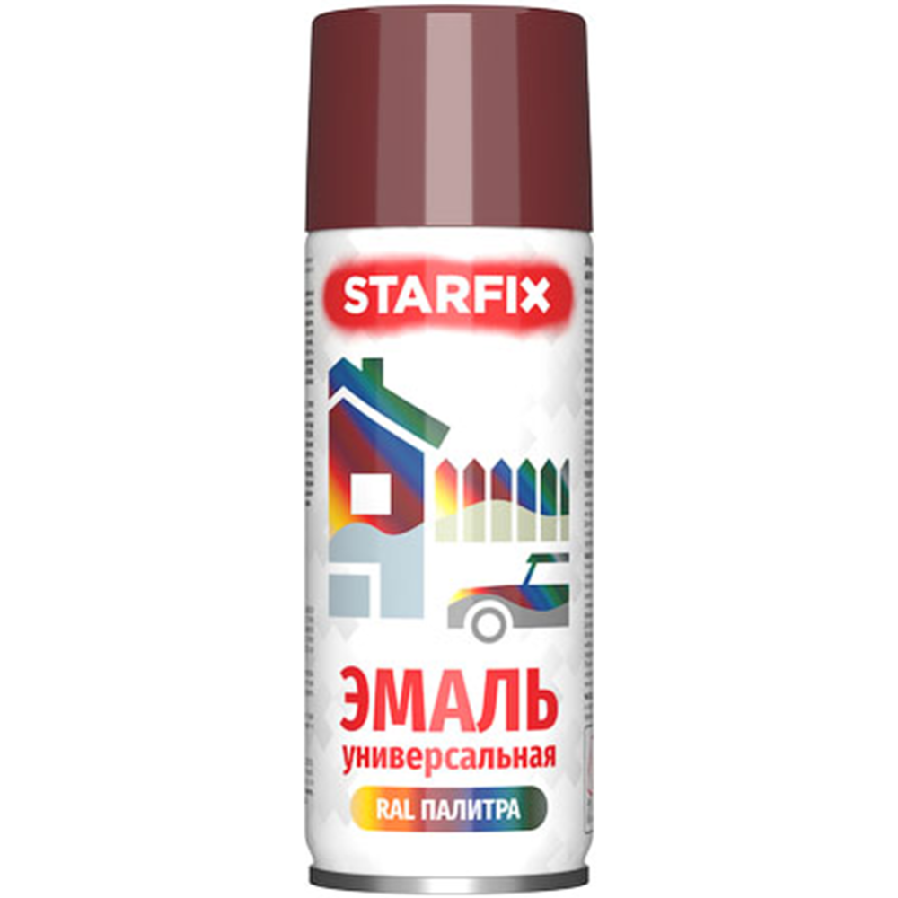 Краска-эмаль универсальная «Starfix» 3004, вишневый, пурпурно-красный, 520 мл