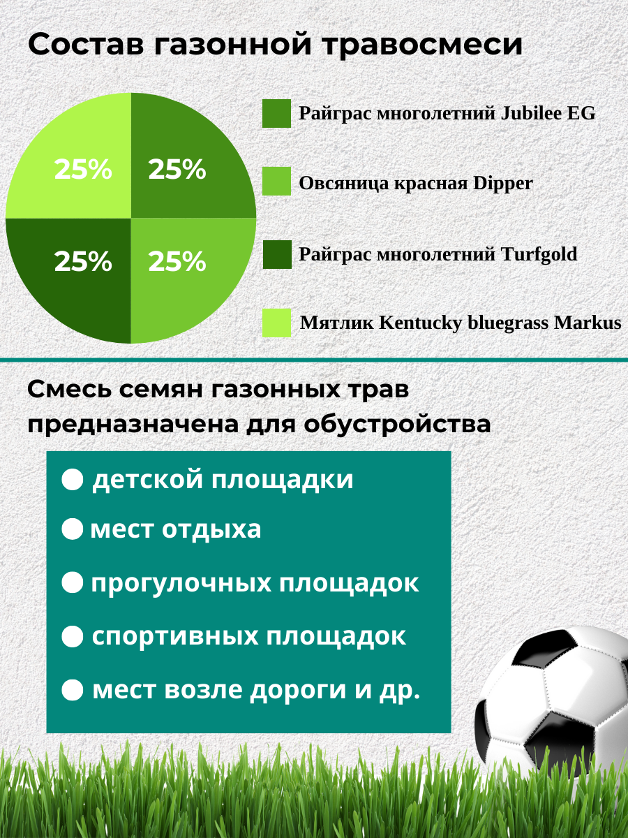 Семена немецкой газонной травы DSV Eurograss Universal, 2 кг