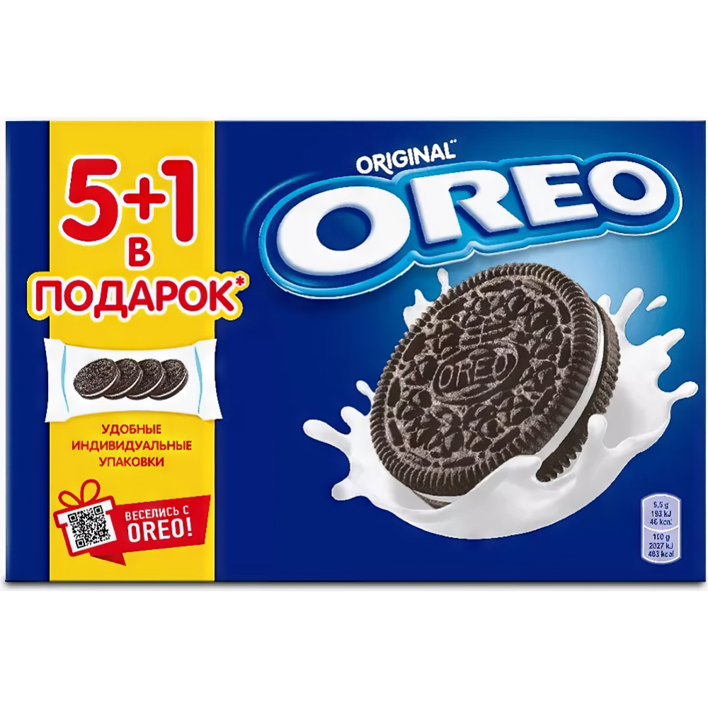 Картинка товара Печенье «Oreo» с какао и начинкой с ванильным вкусом, 228 г