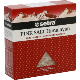 Соль пищевая «Setra» гималайская розовая крупная, 500 г