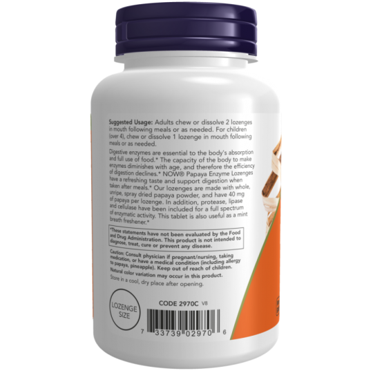 Папаин Now Foods Papaya Enzyme Chewable, 180 табл.