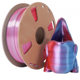 Пластик для 3D принтера (TOYAR) PLA Silk Magic(Dual Colors in 1 line) 1.75мм/1кг Синий+красный