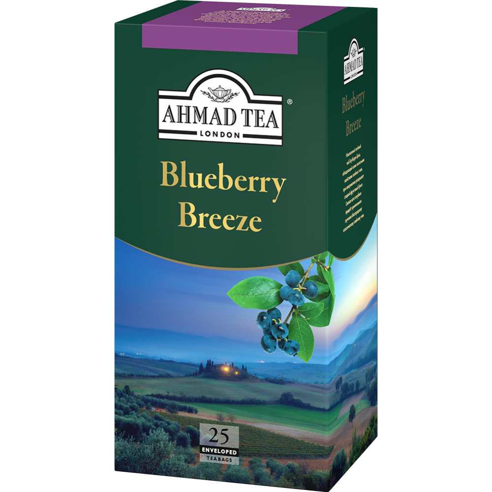 Чай зе­ле­ный «Ahmad Tea» с го­лу­би­кой, 25х1.8 г