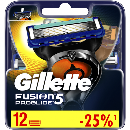 Сменные кассеты для бритья «Gillette» Fusion ProGlide, 12 шт
