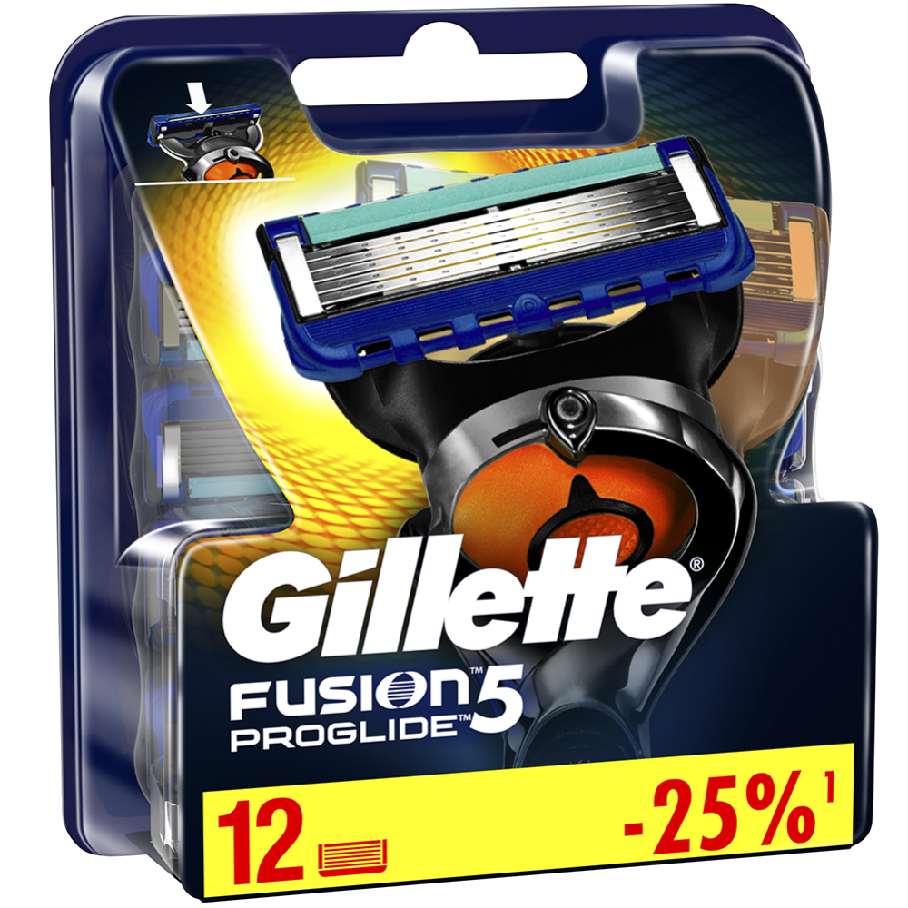 Сменные кассеты для бритья «Gillette» Fusion ProGlide, 12 шт #5