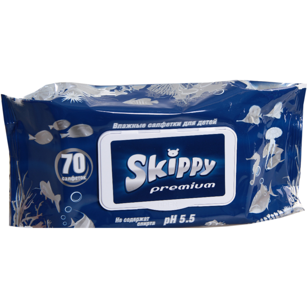 Влажные салфетки «Skippy» Premium, 70 шт #0