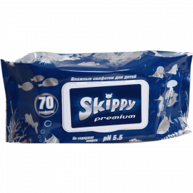 Влаж­ные сал­фет­ки «Skippy» Premium, 70 шт