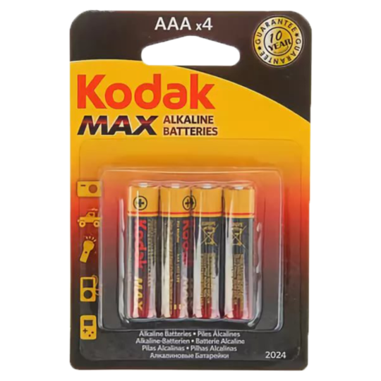 Элемент питания «Kodak» MAX, ААА/4BP, 4 шт