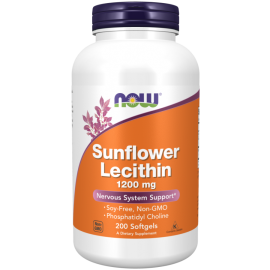 Лецитин Подсолнечный Now Foods Sunflower Lecithin, 1200 мг, 200 капс.