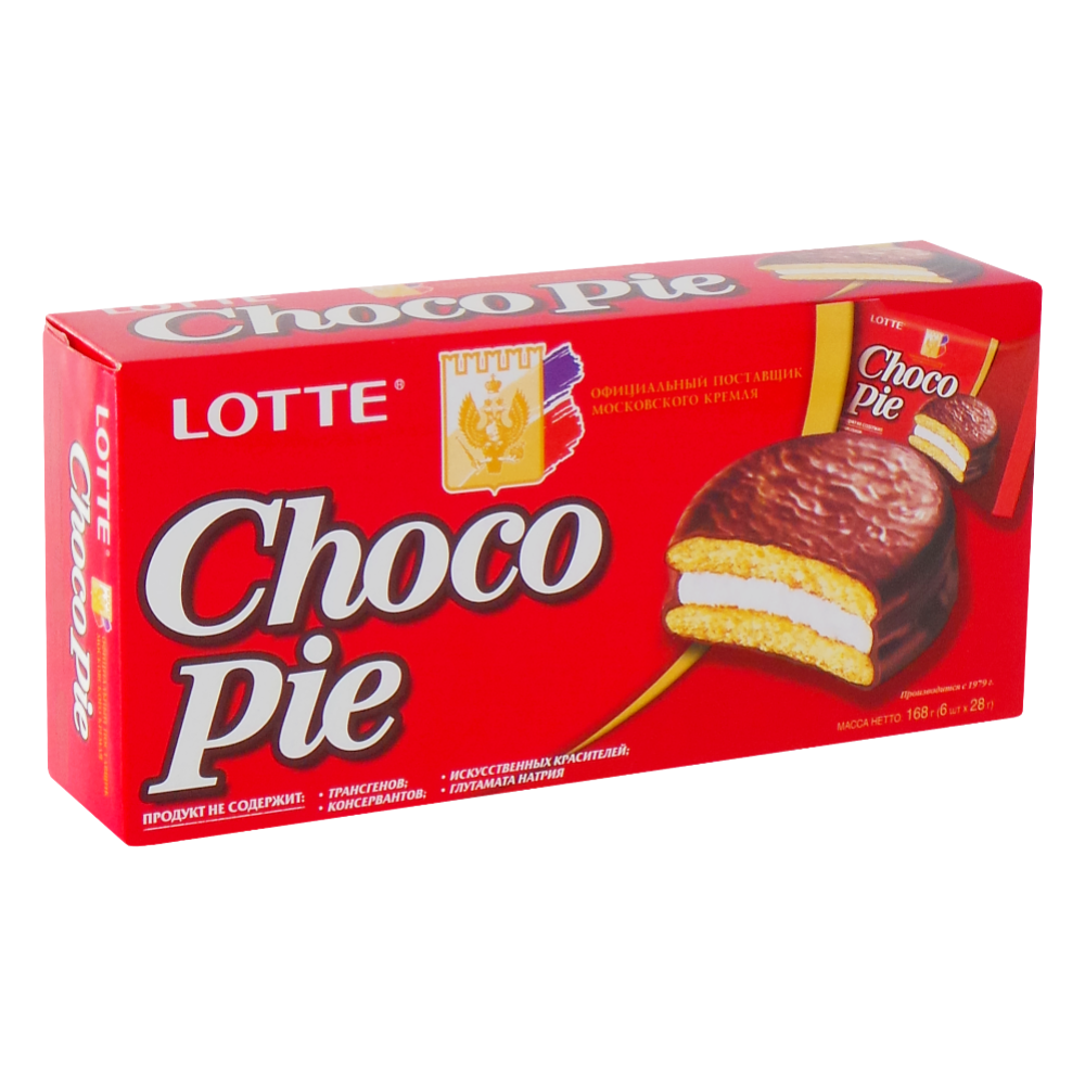 Печенье-бисквит «Lotte» Choco Pie, 6х28 г #0