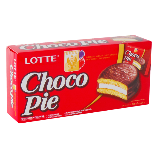 Печенье-бисквит «Lotte» Choco Pie, 6х28 г