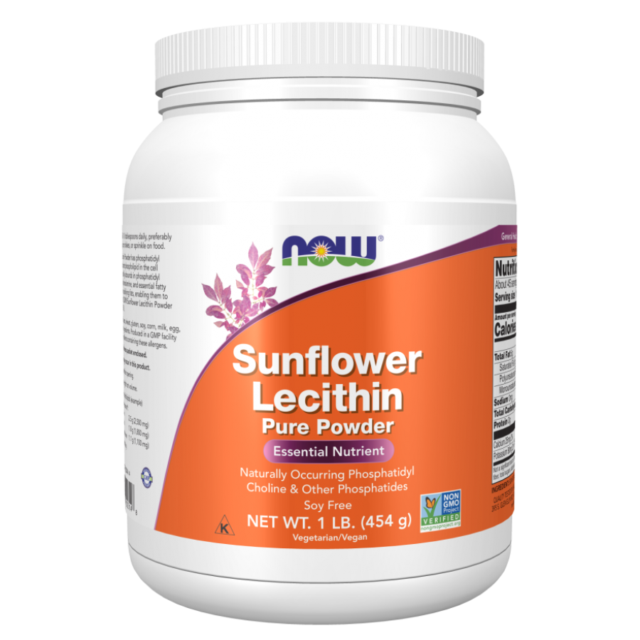 Лецитин Подсолнечный Now Foods Sunflower Lecithin Powder, 454 гр.