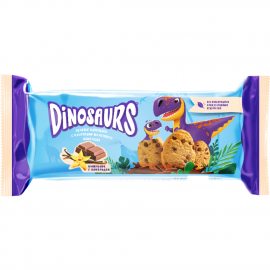 Печенье «Dinosaurs» ванильное с кусочками молочного шоколада, 120 г