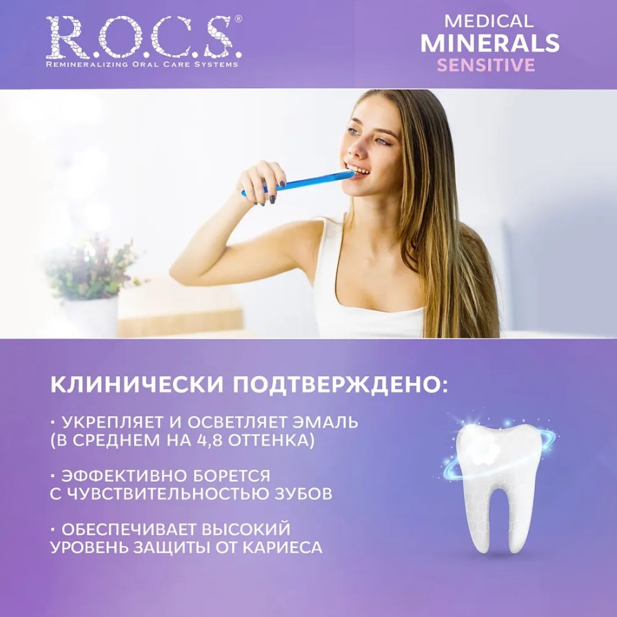 Гель для зубов R.O.C.S. Medical Sensitive для чувствительных зубов 45г