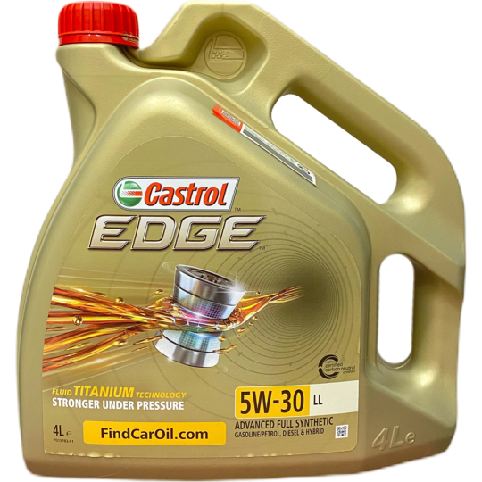 Масло моторное «Castrol» Edge 5W-30 LL/15669А, 4 л