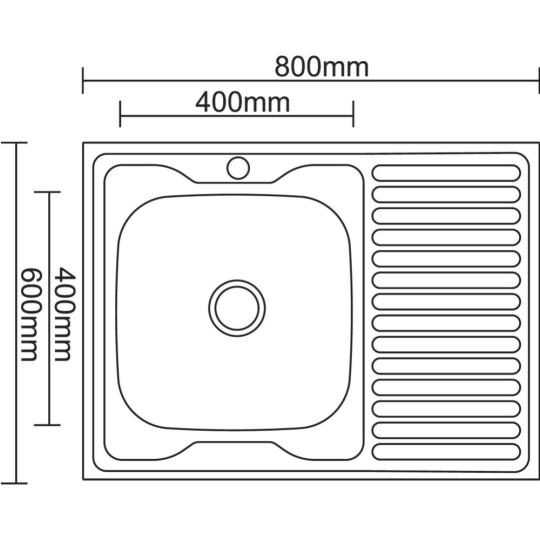 Мойка кухонная «Accoona» AC6080-L, декор