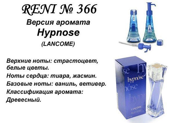 Духи Рени Reni 366 Аромат направления Hypnose (Lancome) - 100 мл