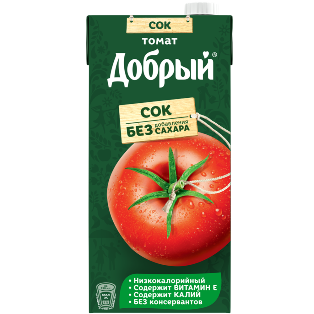Сок «Добрый» томатный, с солью, 2 л #0