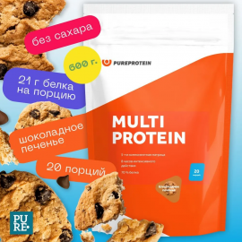 Мультикомпонентный протеин 600г (Шоколадное печенье) PureProtein