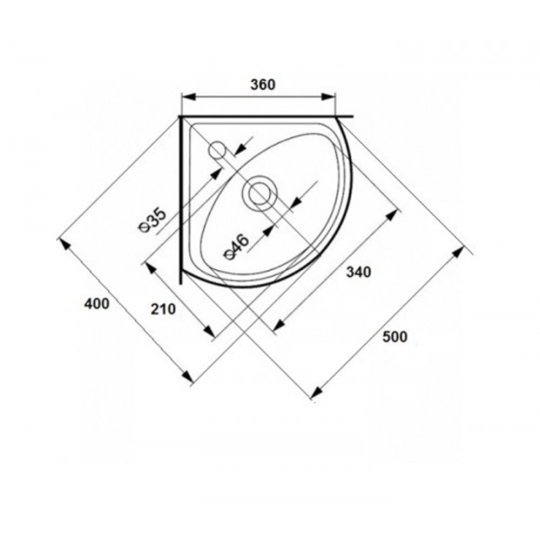 Умывальник «Porta» Sca C50, SCAC50HD 2