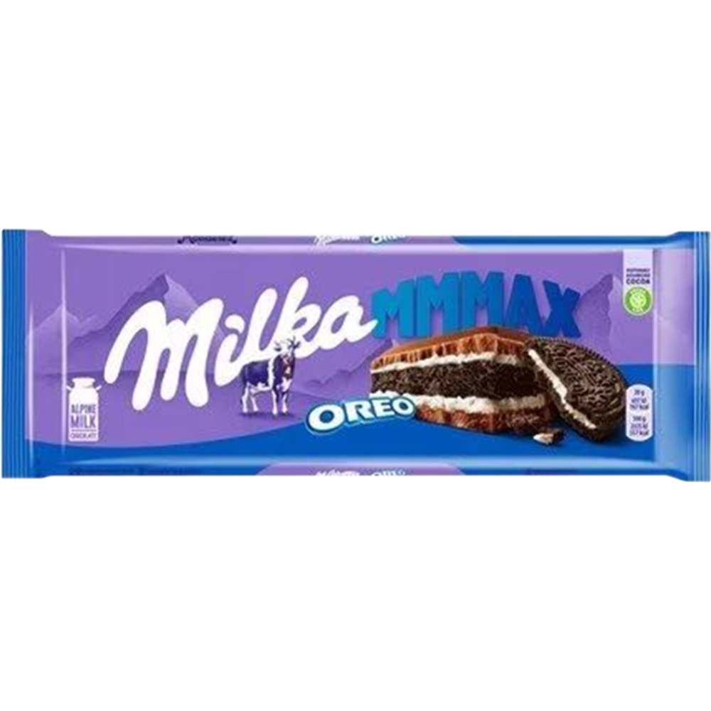 Шоколад «Milka» молочный, с печеньем Oreo и вкусом ванили, 300 г #1