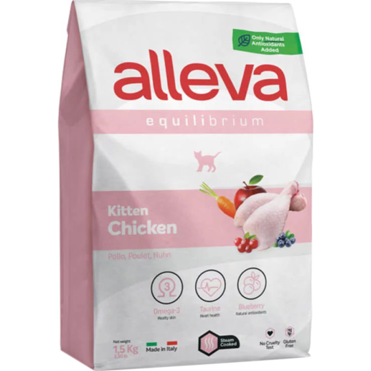 Корм для котят «Alleva» Эквилибриум, с курицей, 1.5 кг