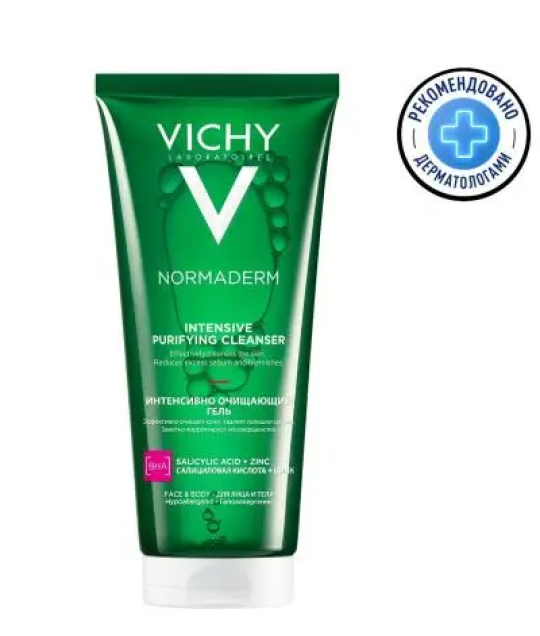 VICHY Normaderm Гель интенсивно очищающий для лица и тела, 200 мл