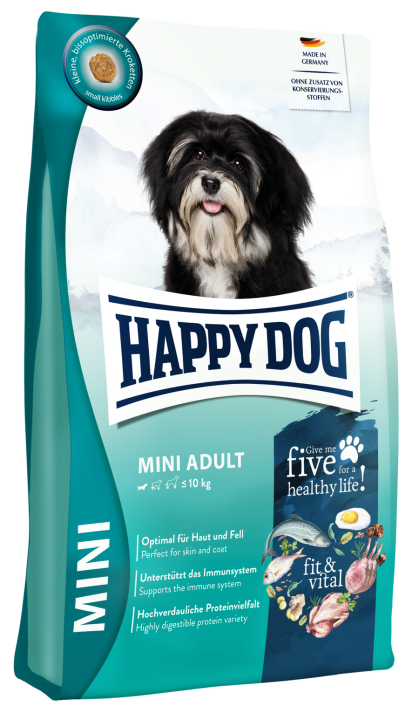 Сухой корм для собак Happy Dog Mini Mini Adult Fit & Vital с птицей, ягненком и рыбой, 4 кг