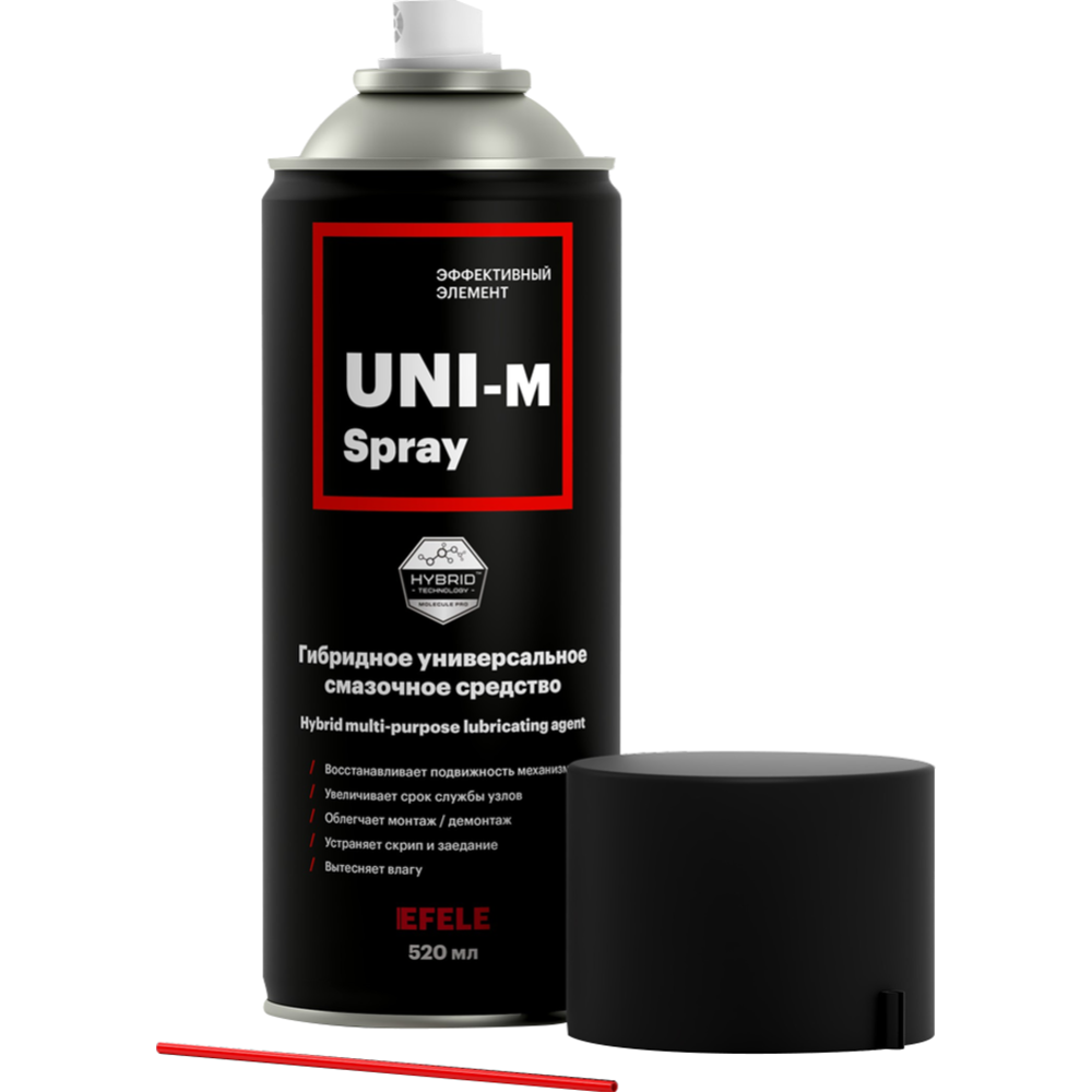 Картинка товара Смазка техническая «Efele» UNI-M Spray, 92492, 520 мл