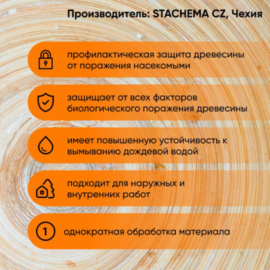 Lignofix Stabil Extra, антисептик для древесины, бесцветный, концентрат, 1 кг