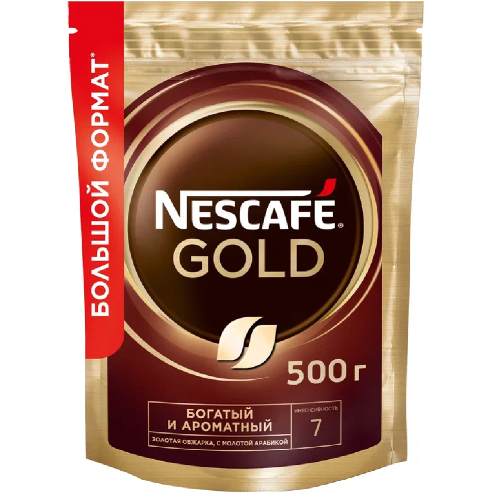 Кофе растворимый «Nescafe» Gold, с добавлением молотого, 500 г #1