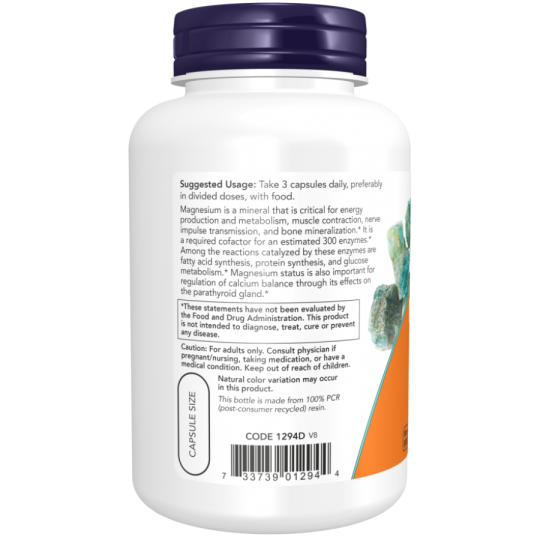 Магний Цитрат Now Foods Magnesium Citrate, 120 капс.