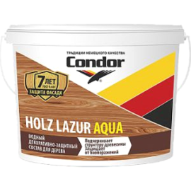 Лак «Condor» Holz Lazur Aqua Sosna, 9 кг