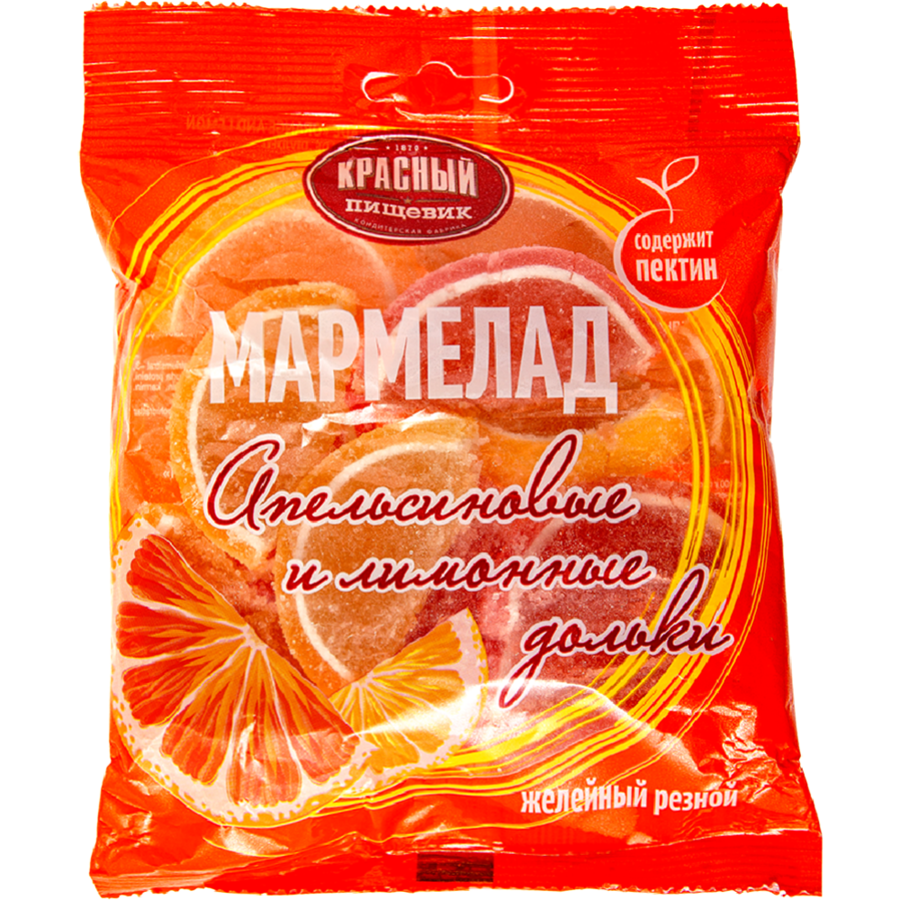 Мар­ме­лад «Крас­ный пи­ще­ви­к» апель­си­но­вые и ли­мон­ные дольки, 210 г