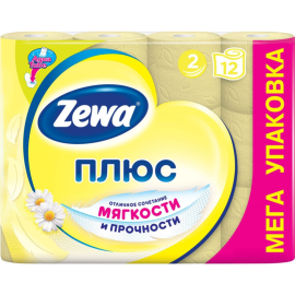 Туалетная бумага «Zewa» ароматизированная, ромашка, 12 рулонов
