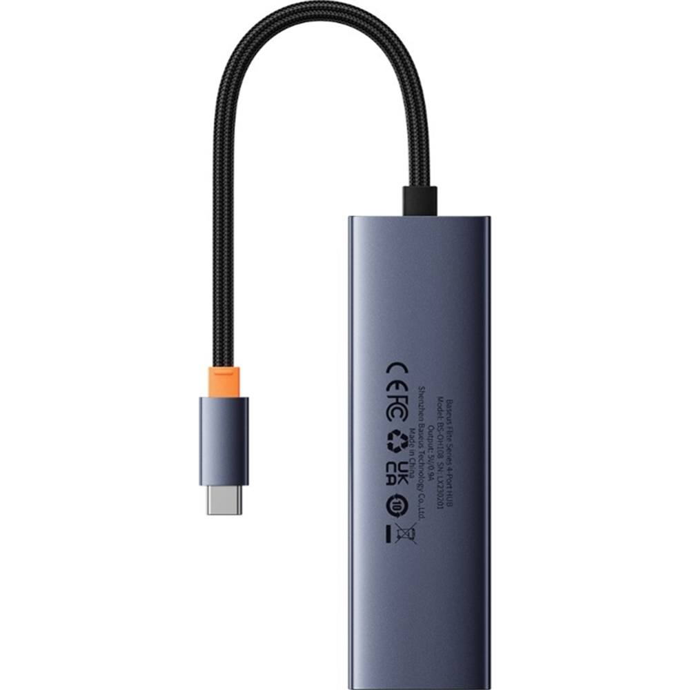 USB-хаб «Baseus» BS-OH108, B0005280A813-03, space grey