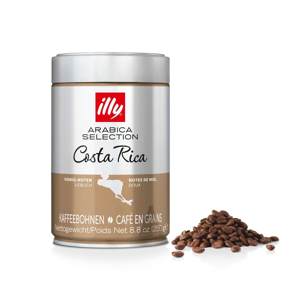 Кофе в зернах illy Arabica Selection, Коста-Рика, банка 250 г (арабика 100%, Италия)