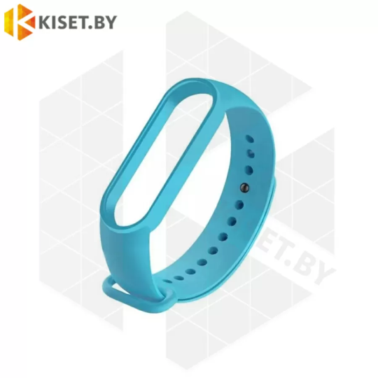 Силиконовый ремешок для Xiaomi Mi Band 5 / 6 голубой