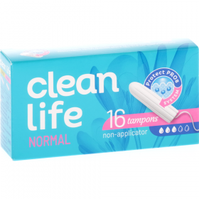Там­по­ны ги­ги­е­ни­че­ские «Clean Life» Normal, 16 шт