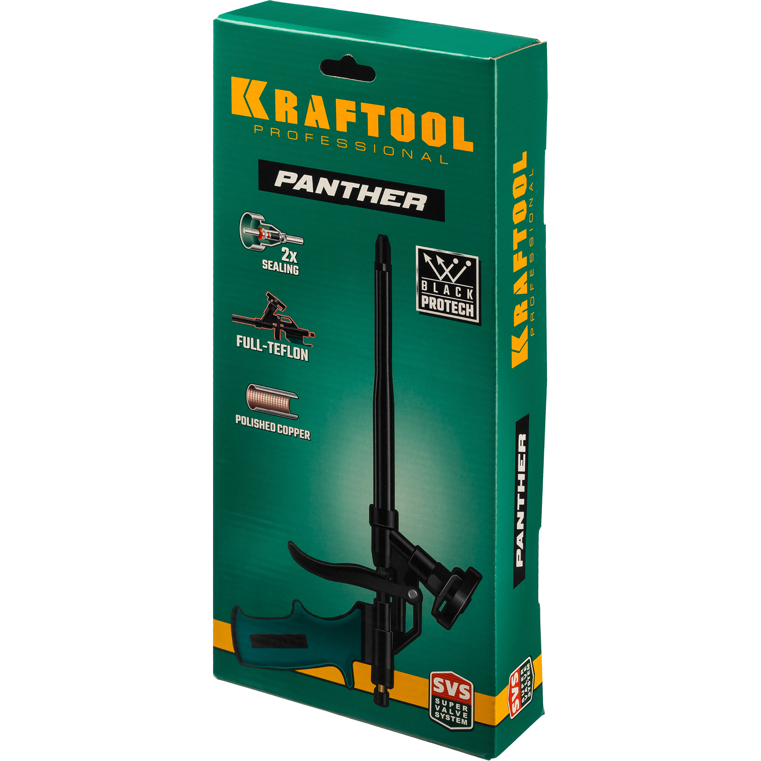 Пистолет для монтажной пены тефлоновый, KRAFTOOL Panther (06855_z02)