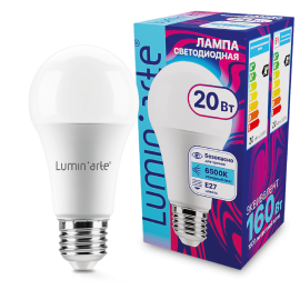 Светодиодная лампа Luminarte LSTD-A60-20W6KE27 20Вт 6500K E27 | 10 шт.