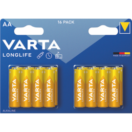 Батарейки «Varta» Longlife 16 AA LR6, 4106214416, 16 шт