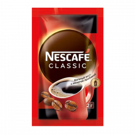 Кофе рас­тво­ри­мый «Nescafe» Classic, с до­бав­ле­ни­ем мо­ло­то­го, 2 г