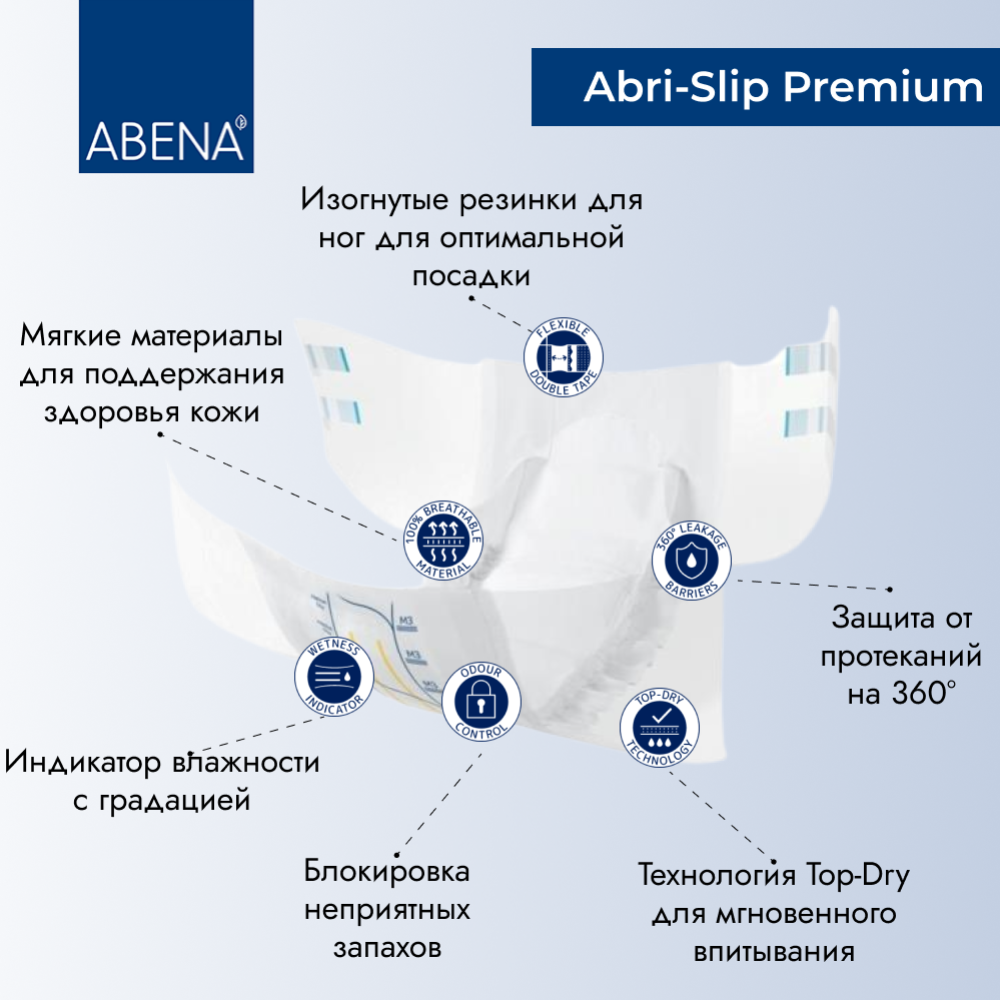 Подгузники для взрослых «Abena» Slip M2 Premium, 24 шт