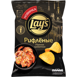 Чипсы риф­лё­ные «Lay's» Пряная кре­вет­ка, 90 г