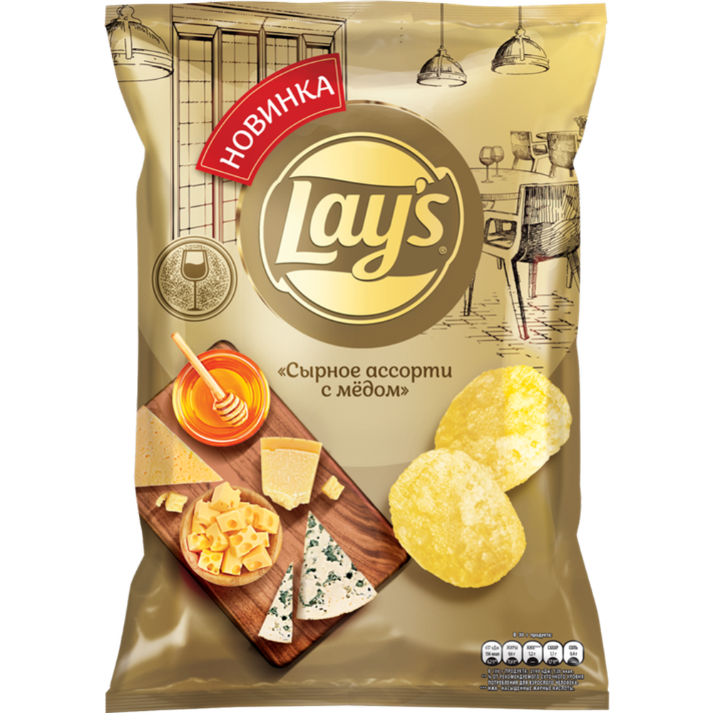 Чипсы «Lay's» Сырное ассорти с мёдом, 90 г #0