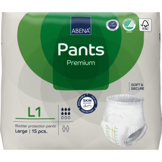 Подгузники-трусики для взрослых «Abena» Pants L1 Premium, 15 шт