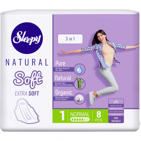 Про­клад­ки жен­ские ги­ги­е­ни­че­ские «Sleepy Natural» Soft Extra Soft, 8 шт